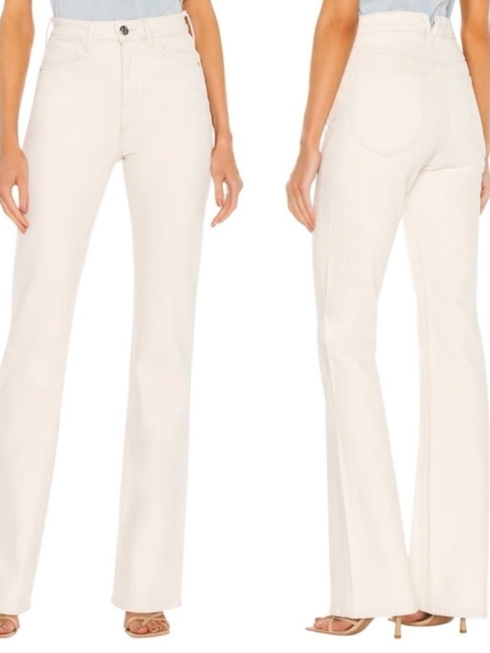 SPRWMN Micro Flare Stretch Denim Jeans Ercu Ivory 25